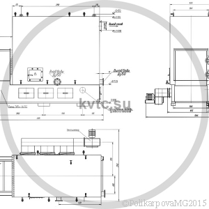 Котел КВм-2,2. Чертеж вид 1