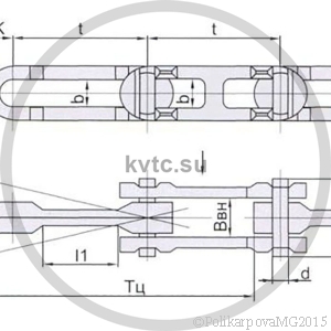 Чертеж цепи транспортера ТС