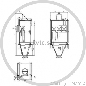 Чертеж циклона БЦ-259-(3x3)