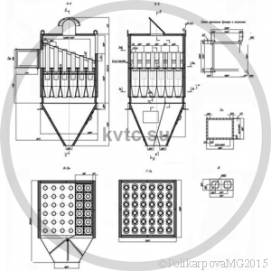 Чертеж циклона БЦ-2-6x(4+2)