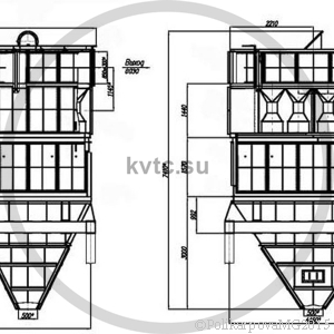 Чертеж циклона БЦ-512-2-(6х5)