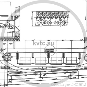 Чертеж топки ТЧЗМ 2,7/4,0. Вид 2