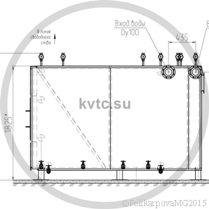 Чертеж газового котла 1 МВт. Вид 1