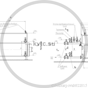 Чертеж газового котла 500 КВт. Вид 1