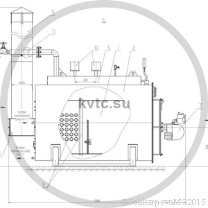 Чертеж КВ-300 на газе. Вид 2