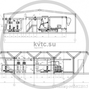 Чертеж модульной котельной 10 МВт вид сбоку