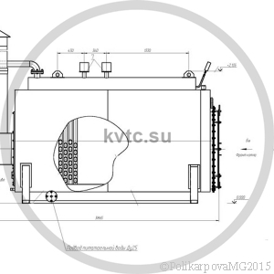 Чертеж парогенератора 700 кг на мазуте. Вид 1