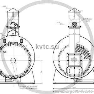 Чертеж парогенератора 500 кг на дизеле. Вид 2