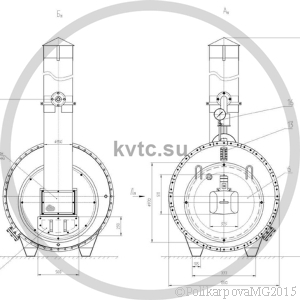 Чертеж парогенератора 300 кг на газе. Вид 2